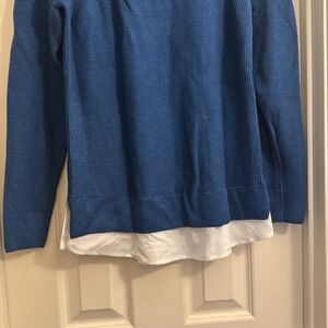 Blue Ribbed Sweater Hilary Radley size Small